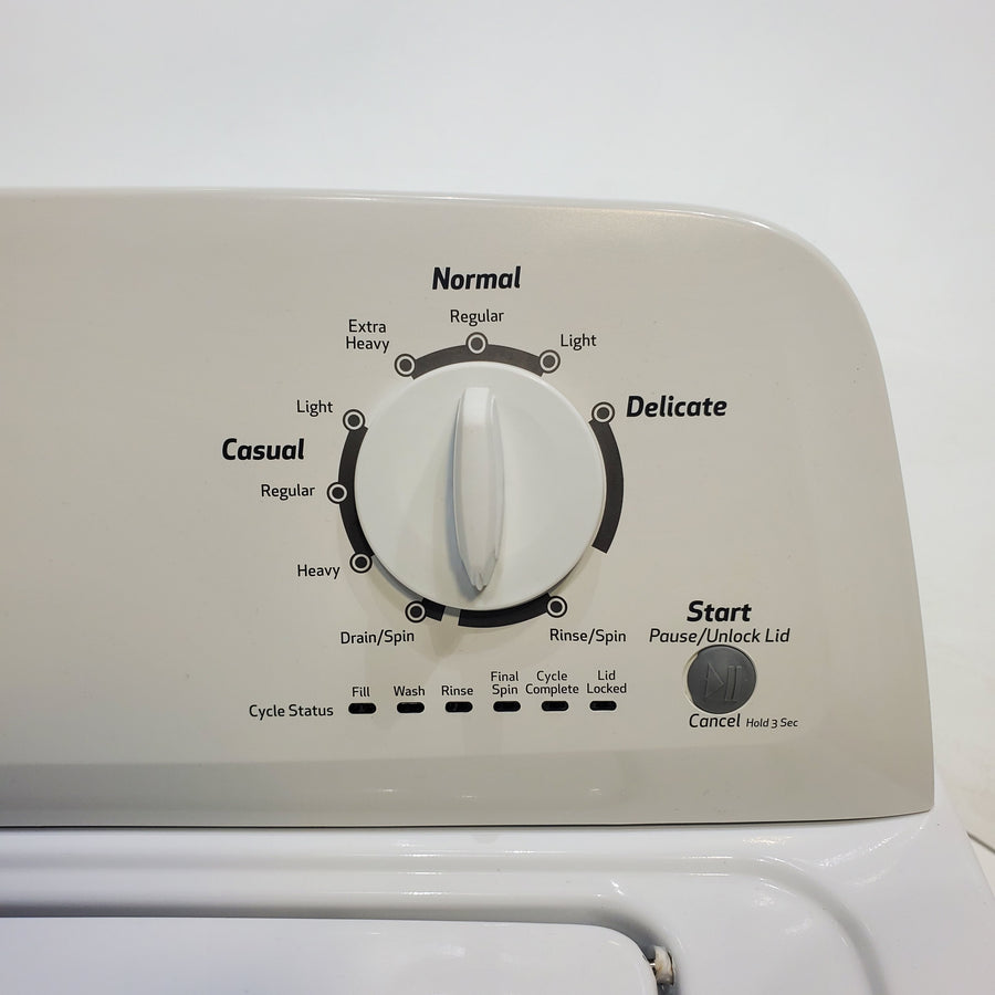 Roper 3.6 cu. ft. Top Load Washing Machine with Status Indicator Lights and 6.5 cu ft Electric Dryer with Automatic Dry - Certified Refurbished