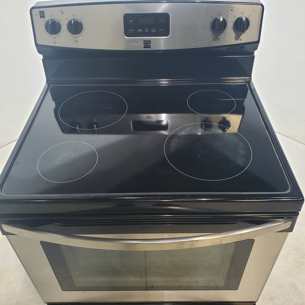 Pictures of Stainless Steel Kenmore 4.9 cu. ft. 4 Heating Element Freestanding Electric Range with Smooth Cooktop - Certified Refurbished - Neu Appliance Outlet - Discount Appliance Outlet in Austin, Tx