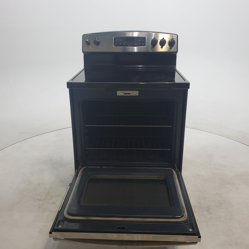 Pictures of Stainless Steel GE 5.30 cu. ft. 4 Heating Element Freestanding Electric Range with Smooth Cooktop - Certified Refurbished - Neu Appliance Outlet - Discount Appliance Outlet in Austin, Tx