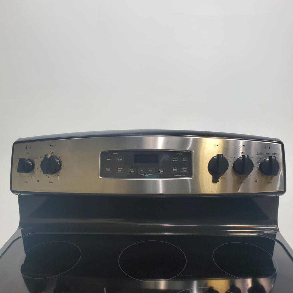 Pictures of Stainless Steel GE 5.30 cu. ft. 4 Heating Element Freestanding Electric Range with Smooth Cooktop - Certified Refurbished - Neu Appliance Outlet - Discount Appliance Outlet in Austin, Tx