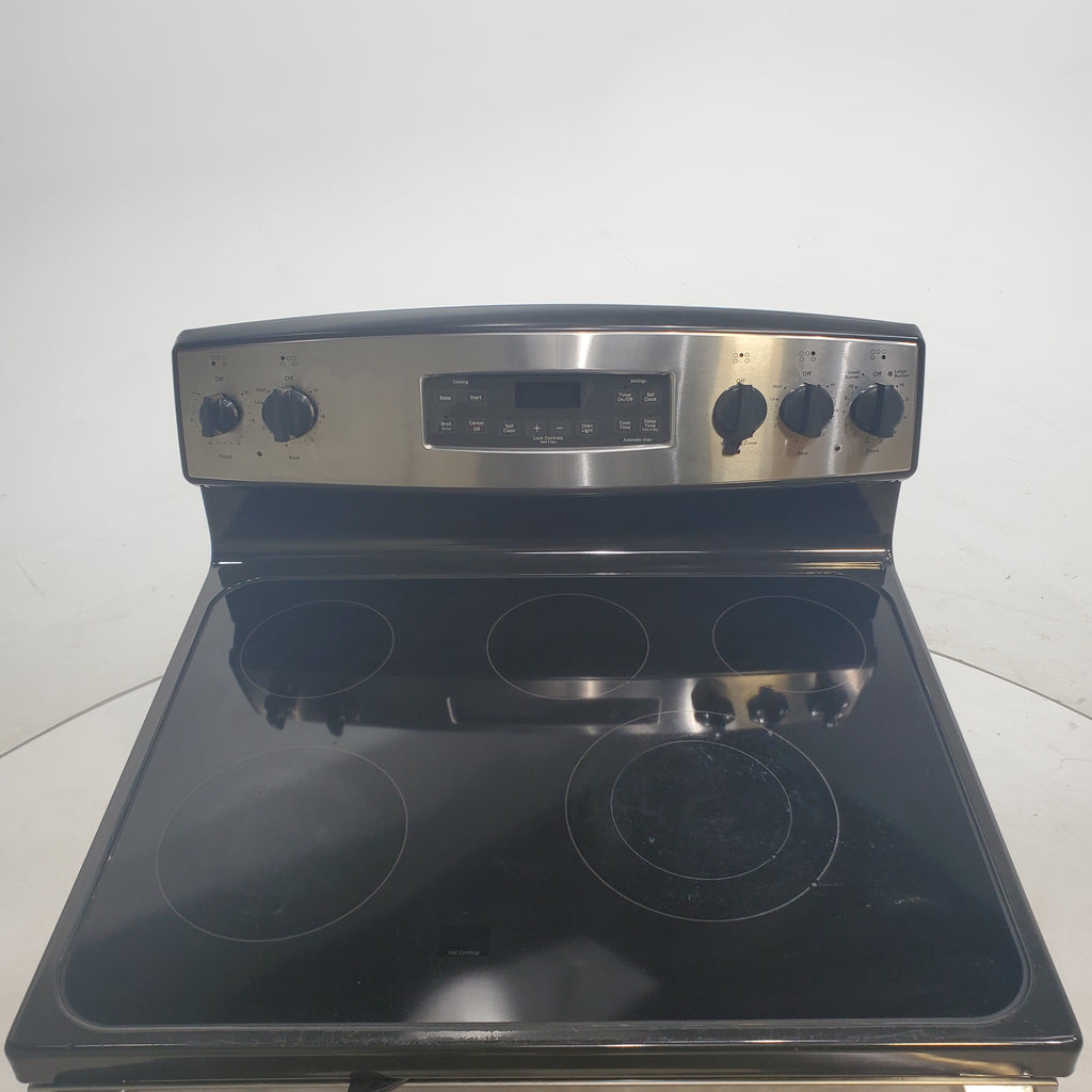 Pictures of Stainless Steel GE 5.30 cu. ft. 4 Heating Element Freestanding Electric Range with Smooth Cooktop - Certified Refurbished - Neu Appliance Outlet - Discount Appliance Outlet in Austin, Tx