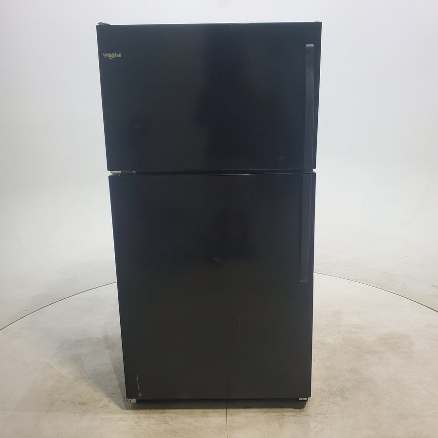 33 in. Wide Black Whirlpool 20.5 cu. ft. Top Freezer Refrigerator with Icemaker - Certified Refurbished