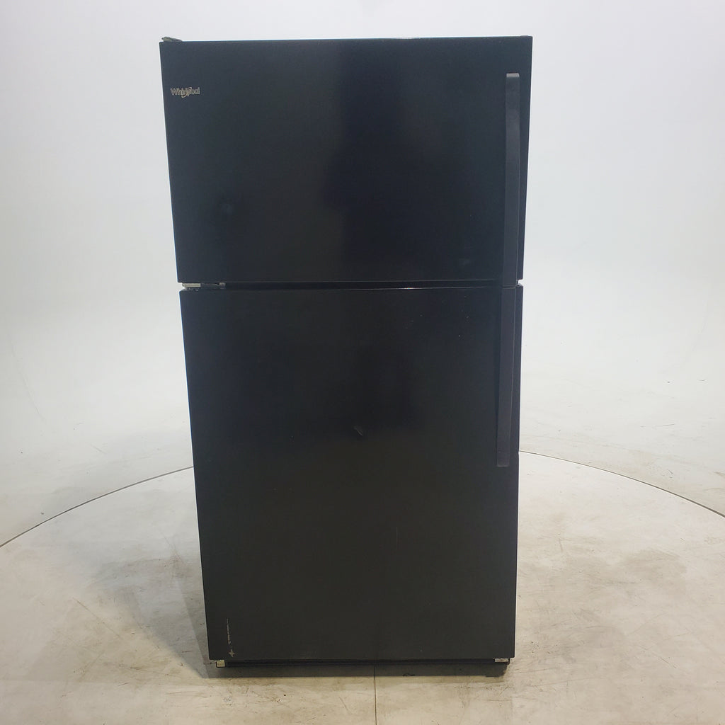 Pictures of 33 in. Wide Black Whirlpool 20.5 cu. ft. Top Freezer Refrigerator with Icemaker - Certified Refurbished - Neu Appliance Outlet - Discount Appliance Outlet in Austin, Tx