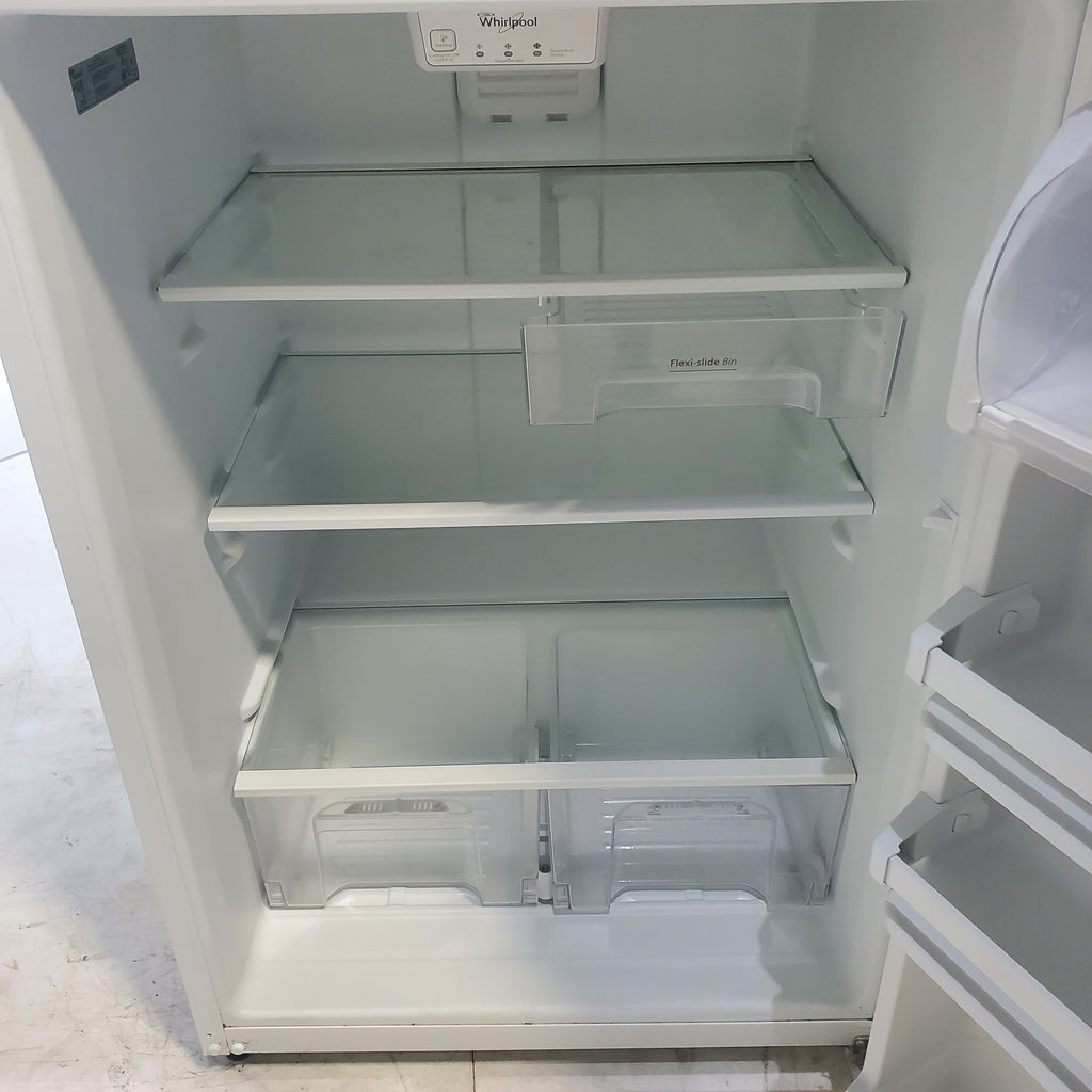 Pictures of 30 in. Wide White Whirlpool 18.2 cu. ft. Top Freezer Refrigerator with Icemaker - Certified Refurbished - Neu Appliance Outlet - Discount Appliance Outlet in Austin, Tx