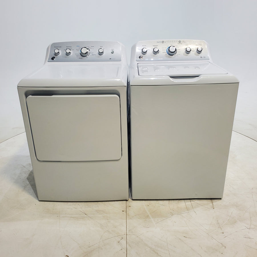 ENERGY STAR GE  4.4 cu. ft. Top Load Washing Machine with Infusor Wash System and 7.2 cu. ft. Electric Dryer with HE Sensor Dry - Certified Refurbished