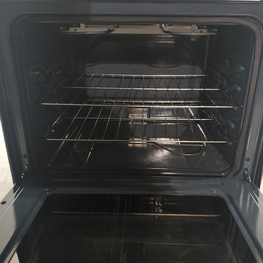 Pictures of Fingerprint Resistant Stainless Steel Whirlpool 5.3 cu. ft. Freestanding 5 Heating Element Smooth Cooktop Electric Range with Frozen Bake Technology Scratch & Dent - Minor - Neu Appliance Outlet - Discount Appliance Outlet in Austin, Tx