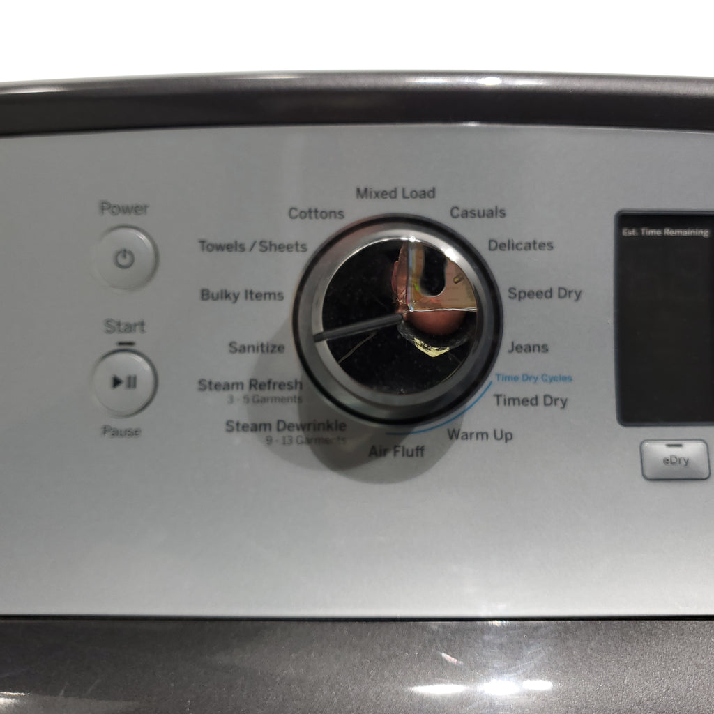 Pictures of Diamond Gray ENERGY STAR GE 7.4 cu. ft. Steam Electric Dryer with My Cycle - Certified Refurbished - Neu Appliance Outlet - Discount Appliance Outlet in Austin, Tx