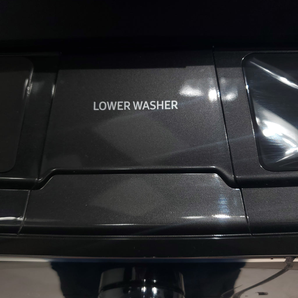 Pictures of Brushed Black ENERGY STAR Samsung FlexWash 6.0 cu. ft. Frontload Washing Machine with Dual Washers - Scratch & Dent - Minor - Neu Appliance Outlet - Discount Appliance Outlet in Austin, Tx