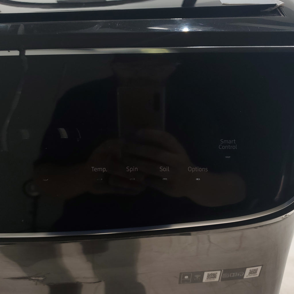 Pictures of Brushed Black ENERGY STAR Samsung FlexWash 6.0 cu. ft. Frontload Washing Machine with Dual Washers - Scratch & Dent - Minor - Neu Appliance Outlet - Discount Appliance Outlet in Austin, Tx