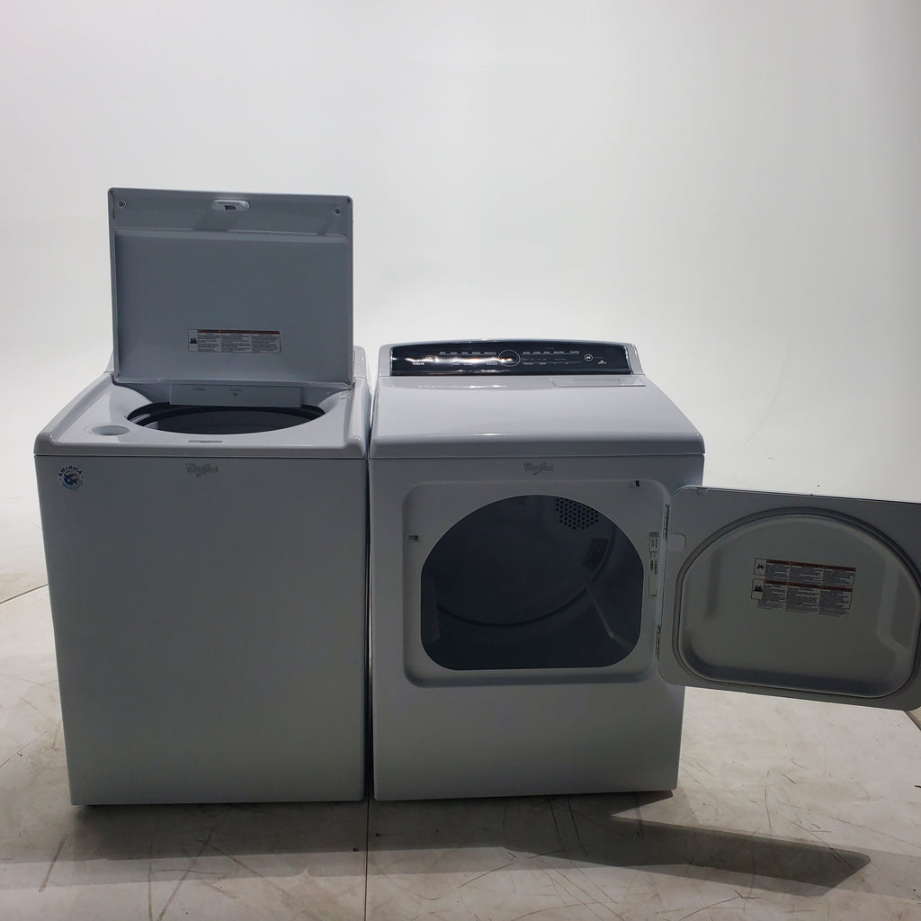 Pictures of Whirlpool HE Top Load ENERGY STAR 4.8 cu ft Capacity Washing Machine with Adaptive Wash Technology and Whirlpool 7 cu ft Electric Dryer with AccuDry Sensor Drying System - Certified Refurbished - Neu Appliance Outlet - Discount Appliance Outlet in Austin, Tx