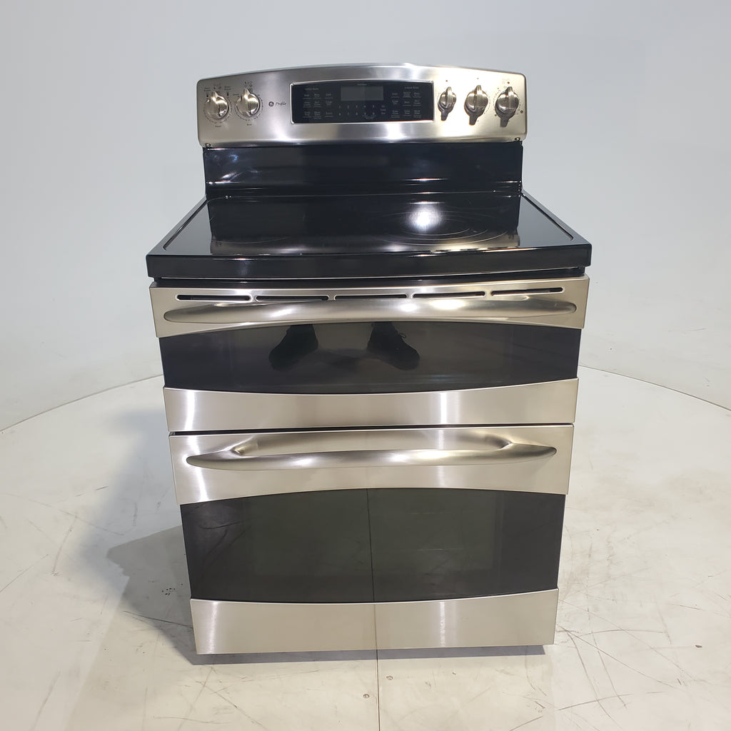 Pictures of Stainless Steel GE Profile 6.6 cu. ft. 5 Heating Element Freestanding Electric Range with Double Oven - Certified Refurbished - Neu Appliance Outlet - Discount Appliance Outlet in Austin, Tx