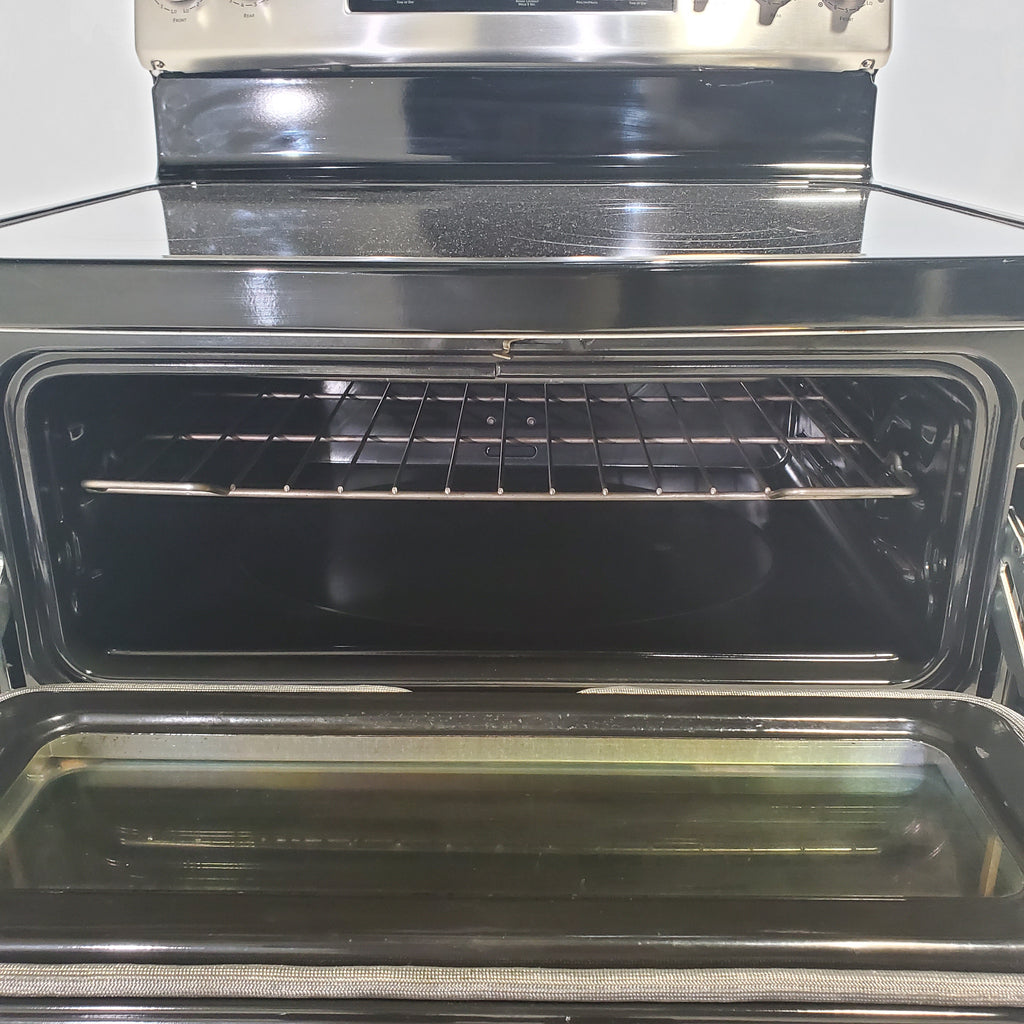 Pictures of Stainless Steel GE Profile 6.6 cu. ft. 5 Heating Element Freestanding Electric Range with Double Oven - Certified Refurbished - Neu Appliance Outlet - Discount Appliance Outlet in Austin, Tx