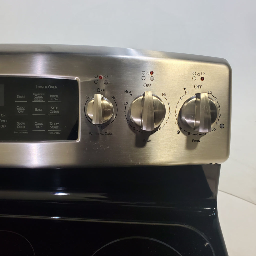 Pictures of Stainless Steel GE Profile 6.6 cu. ft. 5 Heating Element Freestanding Electric Range with Double Oven - Certified Refurbished - Neu Appliance Outlet - Discount Appliance Outlet in Austin, Tx