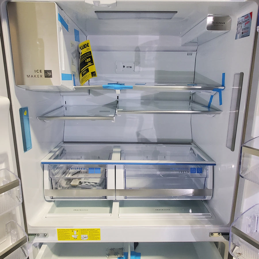 Counter-Depth Smudge-Proof Stainless Steel ENERGY STAR Frigidaire Gallery 21.5 cu. ft 4 Door French Door Refrigerator with OpenAccess Door - Scratch & Dent - Moderate