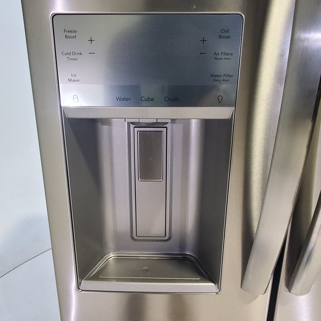 Pictures of Counter-Depth Smudge-Proof Stainless Steel ENERGY STAR Frigidaire Gallery 21.5 cu. ft 4 Door French Door Refrigerator with OpenAccess Door - Scratch & Dent - Moderate - Neu Appliance Outlet - Discount Appliance Outlet in Austin, Tx