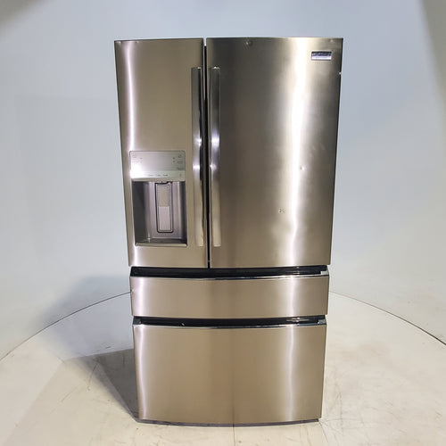 Pictures of Counter-Depth Smudge-Proof Stainless Steel ENERGY STAR Frigidaire Gallery 21.5 cu. ft 4 Door French Door Refrigerator with OpenAccess Door - Scratch & Dent - Moderate - Neu Appliance Outlet - Discount Appliance Outlet in Austin, Tx