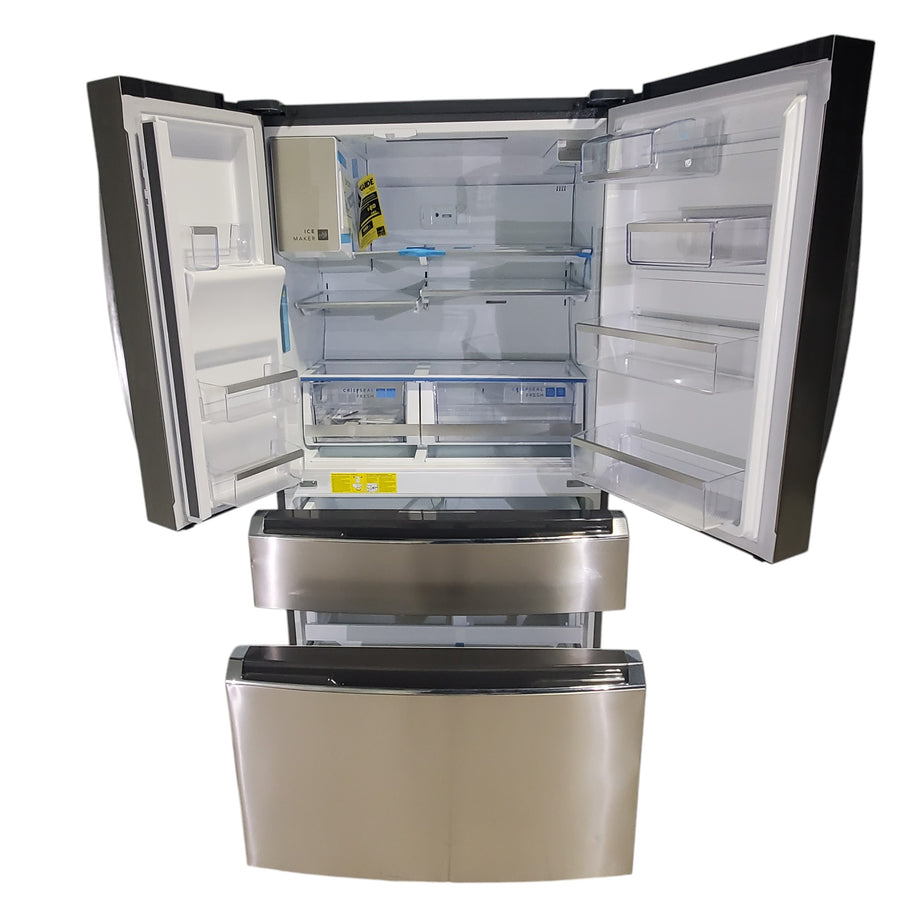 Counter-Depth Smudge-Proof Stainless Steel ENERGY STAR Frigidaire Gallery 21.5 cu. ft 4 Door French Door Refrigerator with OpenAccess Door - Scratch & Dent - Moderate