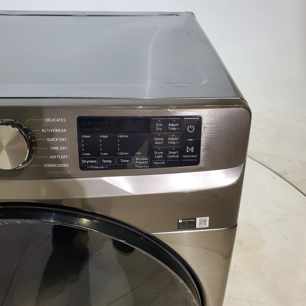 Pictures of Platinum ENERGY STAR Samsung 4.5 cu. ft. Front Load Washer with WiFi Connectivity and 7.5 cu. ft. Front Load Electric Dryer with Steam - Certified Refurbished - Neu Appliance Outlet - Discount Appliance Outlet in Austin, Tx