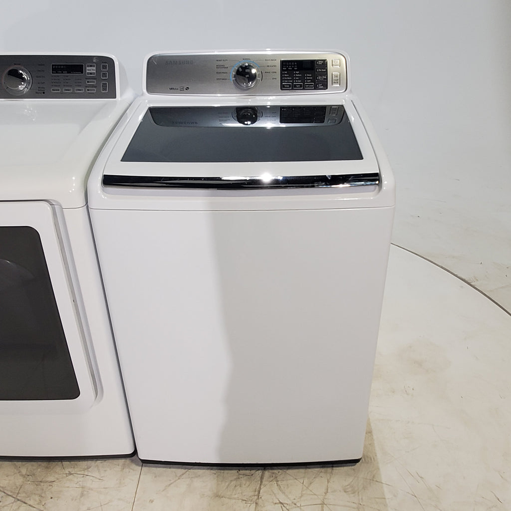 Pictures of ENERGY STAR Samsung 4.5 cu. ft. Top Load Washing Machine with Deep Fill and 7.3 cu. ft. Electric Dryer with Smart Care - Scratch & Dent - Minor - Neu Appliance Outlet - Discount Appliance Outlet in Austin, Tx