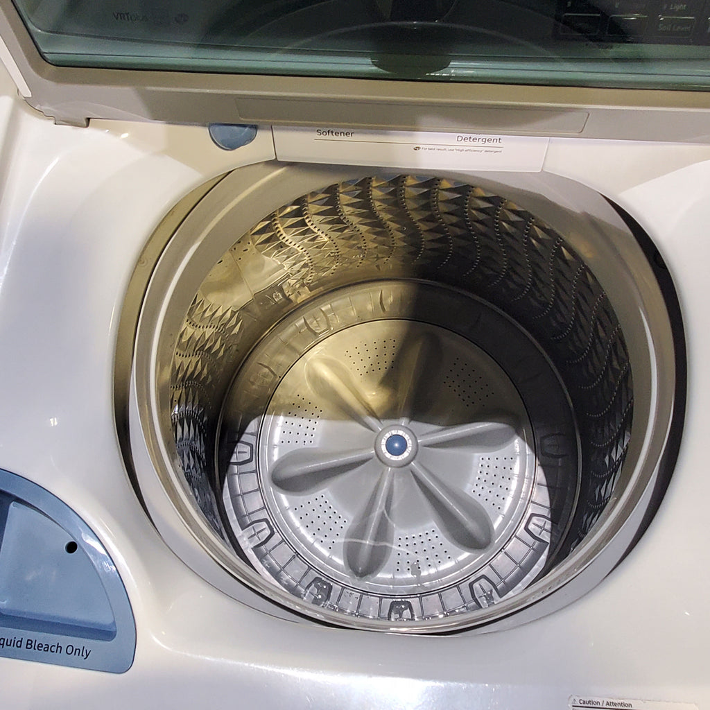 Pictures of ENERGY STAR Samsung 4.5 cu. ft. Top Load Washing Machine with Deep Fill and 7.3 cu. ft. Electric Dryer with Smart Care - Scratch & Dent - Minor - Neu Appliance Outlet - Discount Appliance Outlet in Austin, Tx