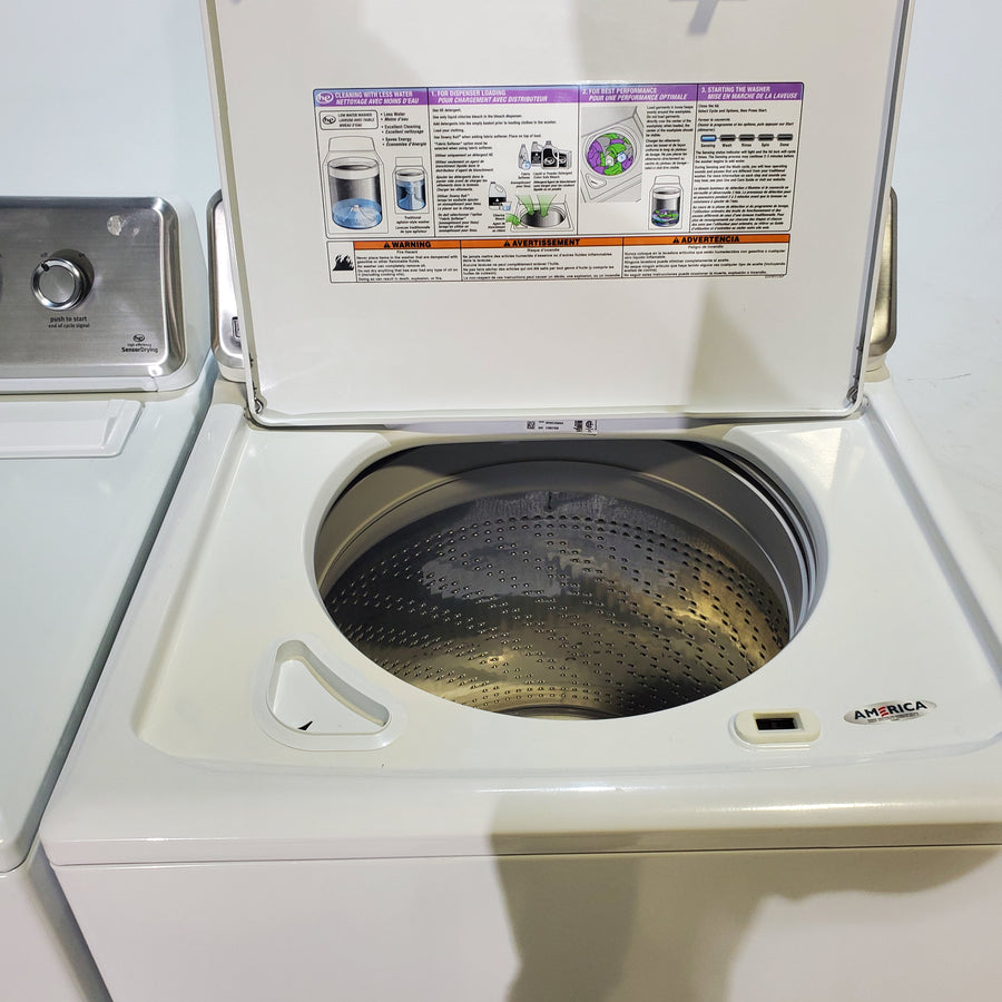 *Manager Special* Maytag ENERGY STAR 3.8 cu ft Top-Load Washing Machine with Self-Clean Feature and 7.0 cu. ft. Electric Dryer with IntelliDry Sensor - Certified Refurbished