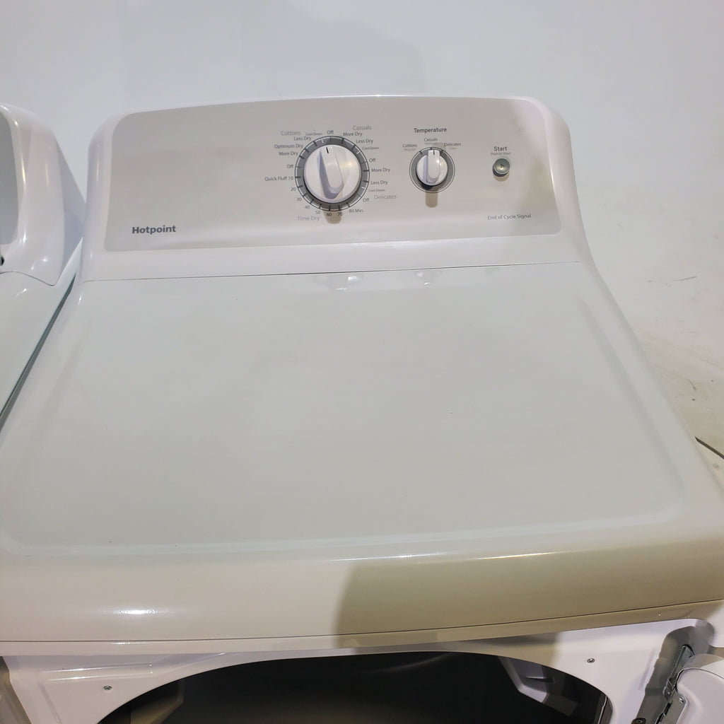 Pictures of Hotpoint 3.8 cu. ft. Top Load Washing Machine with Stainless Steel Basket and 6.2 cu. ft. Gas Dryer with 120 ft. Venting Capability - Scratch & Dent - Minor - Neu Appliance Outlet - Discount Appliance Outlet in Austin, Tx