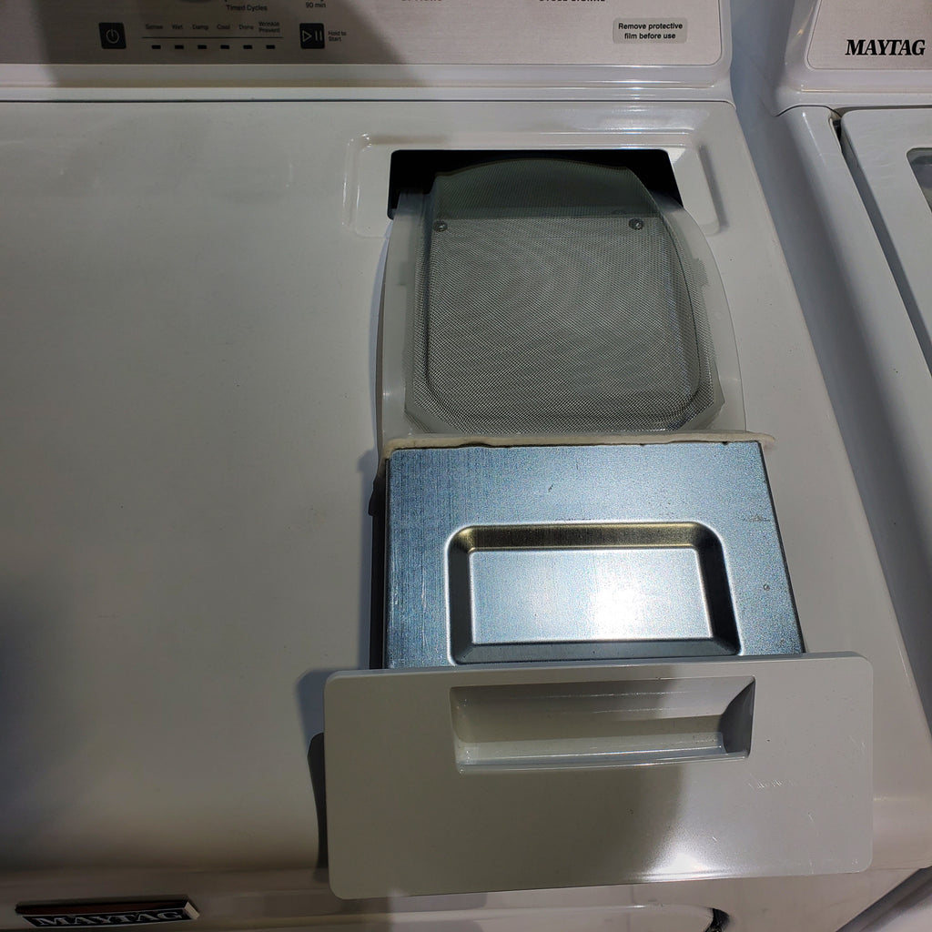 Pictures of Maytag 4.7 cu. ft. Top Load Washer with Power Agitator and 7.0 cu. ft. Electric Dryer with Steam - Scratch & Dent - Minor - Neu Appliance Outlet - Discount Appliance Outlet in Austin, Tx