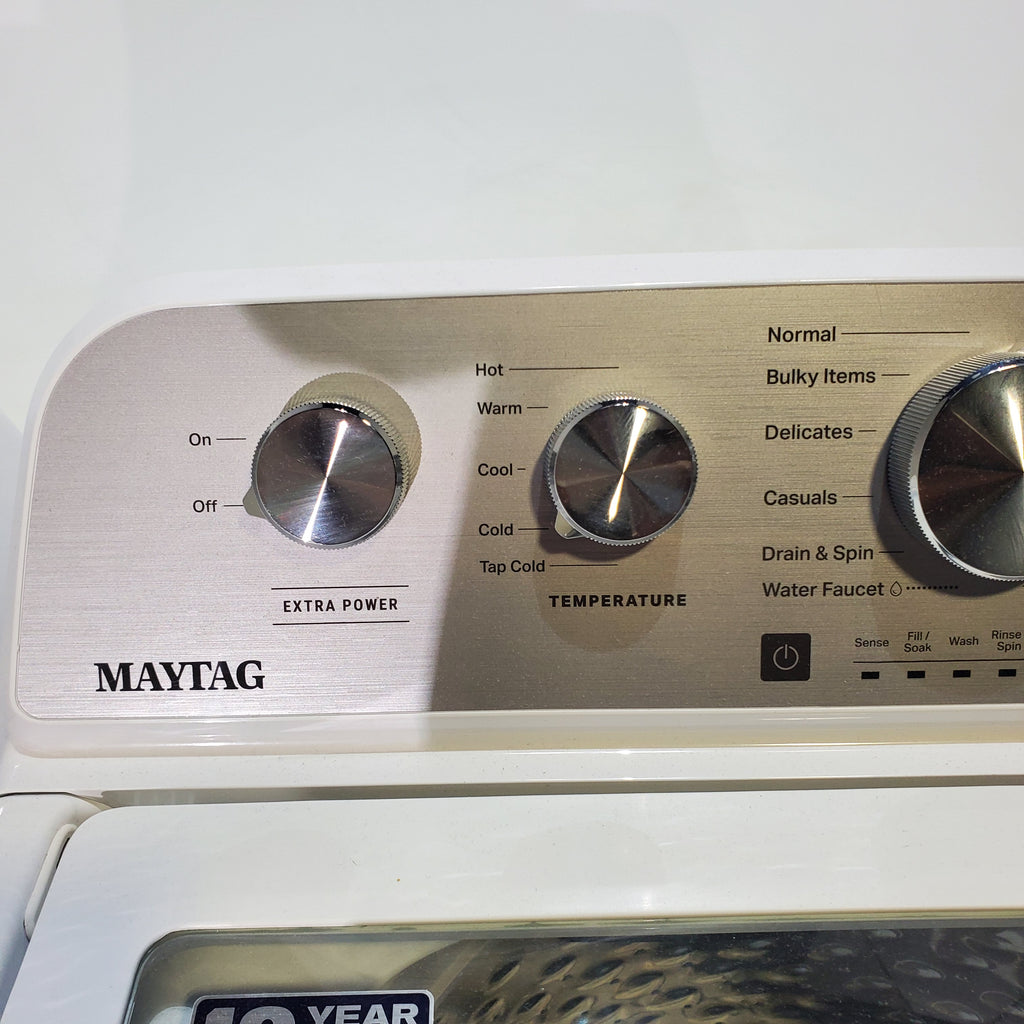 Pictures of Maytag 4.7 cu. ft. Top Load Washer with Power Agitator and 7.0 cu. ft. Electric Dryer with Steam - Scratch & Dent - Minor - Neu Appliance Outlet - Discount Appliance Outlet in Austin, Tx