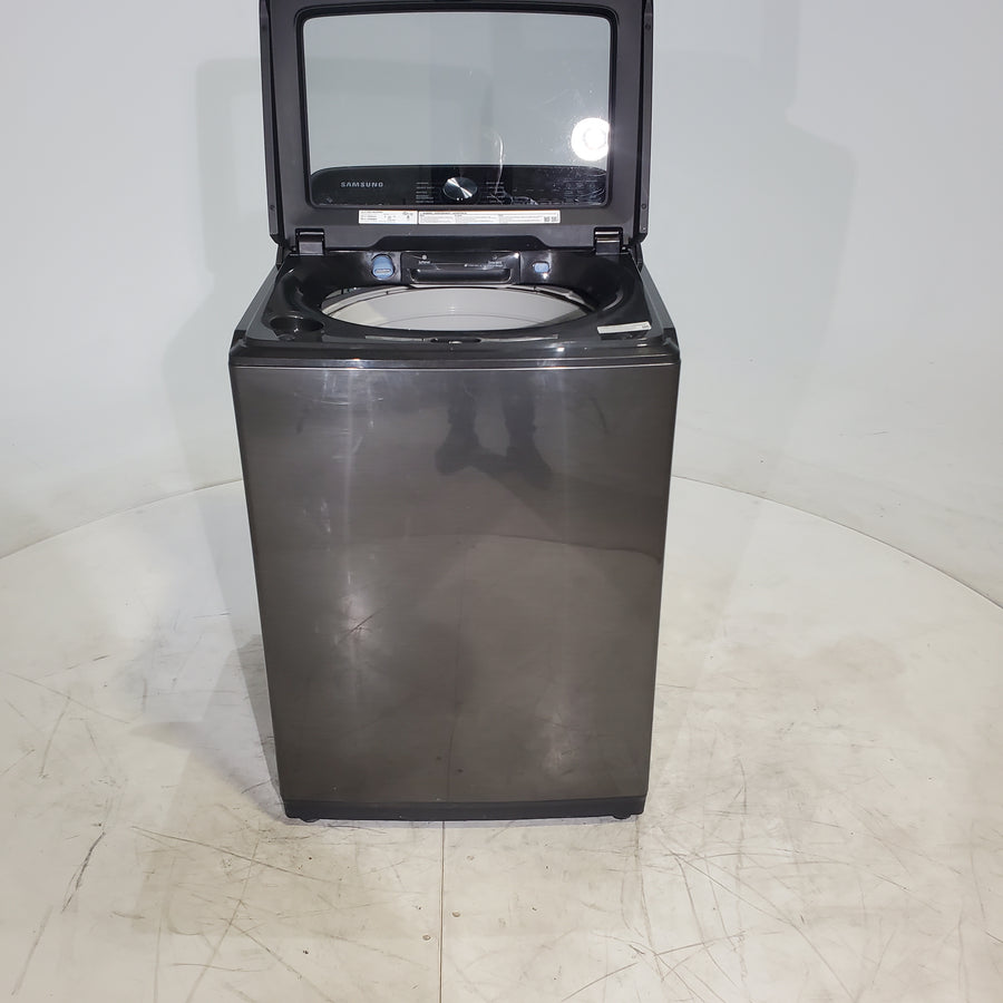 Black Stainless Steel ENERGY STAR Samsung 5.0 cu. ft. Top Load Washer with Active Water Jet - Scratch & Dent - Minor