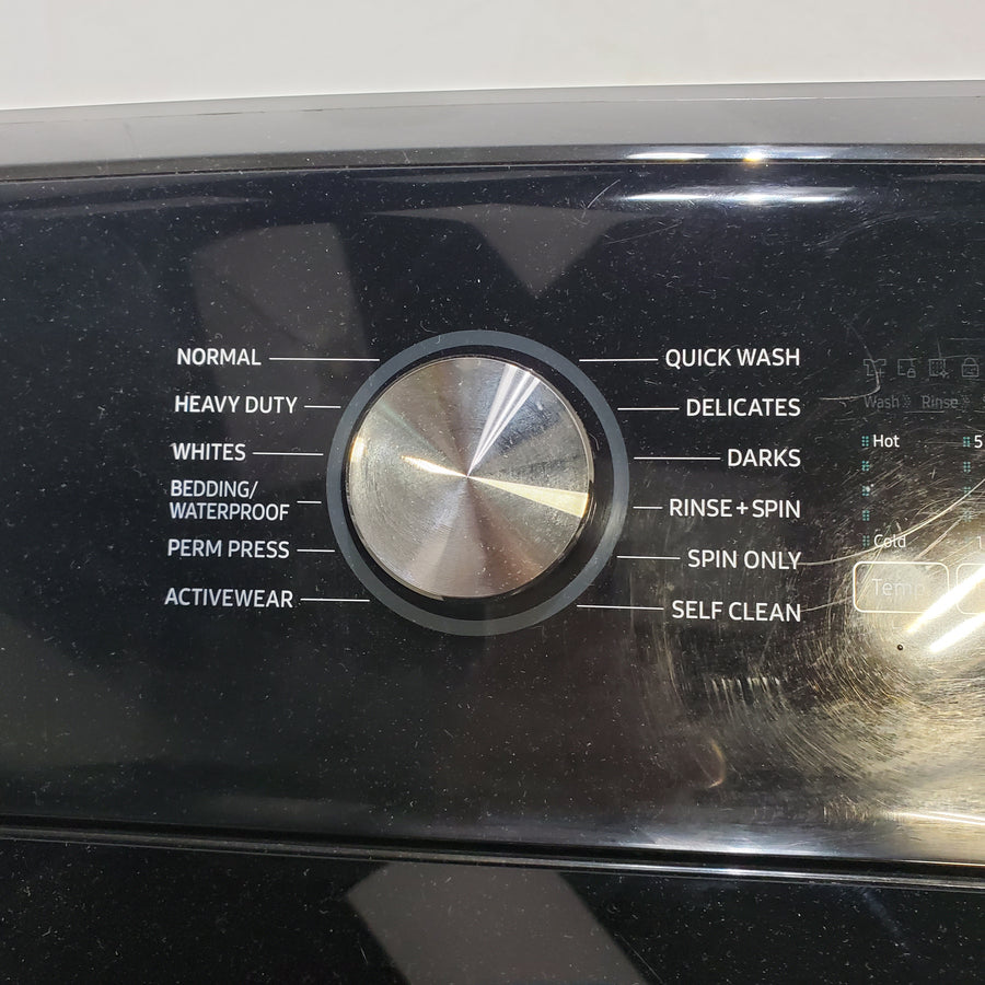 Black Stainless Steel ENERGY STAR Samsung 5.0 cu. ft. Top Load Washer with Active Water Jet - Scratch & Dent - Minor