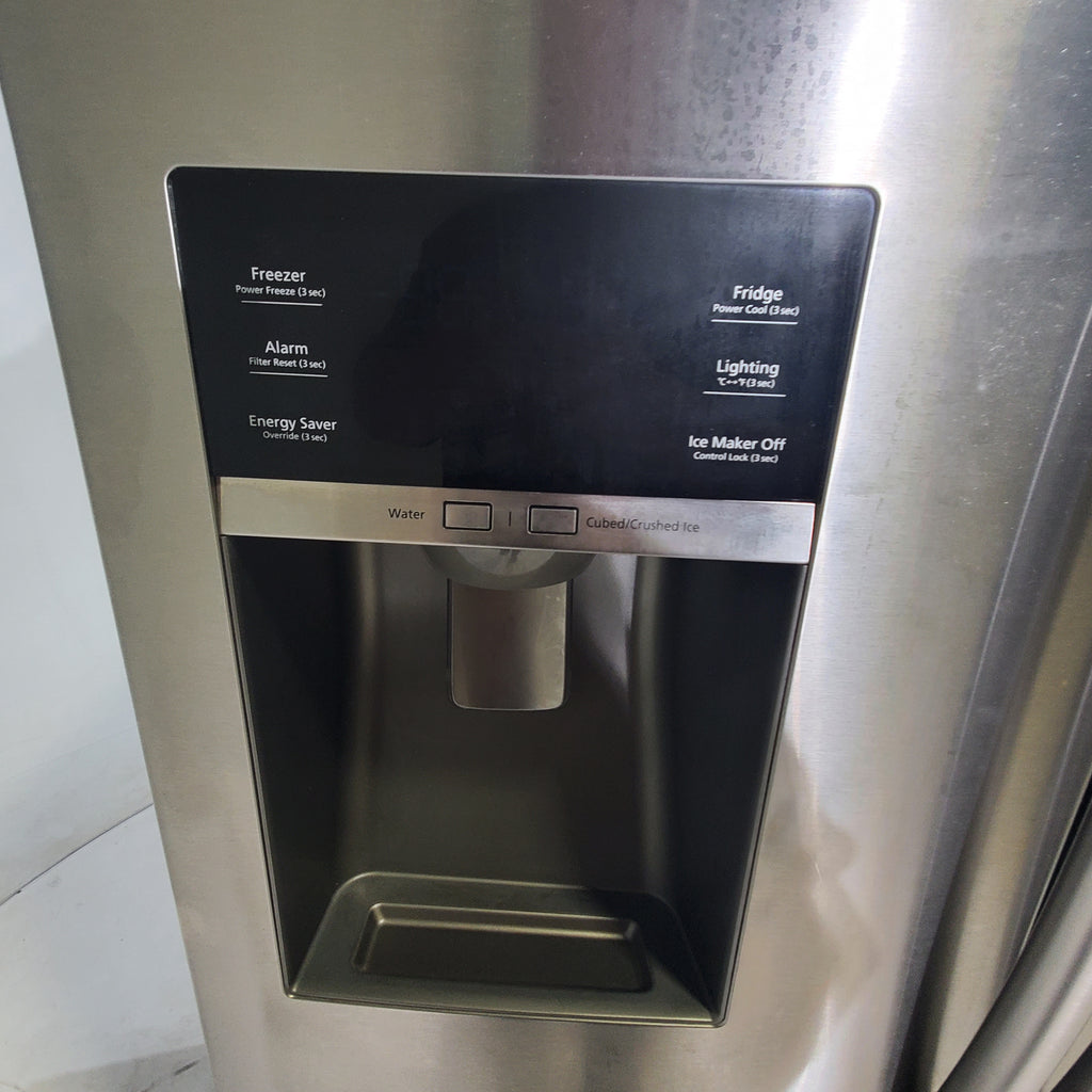 Pictures of Counter Depth Stainless Steel ENERGY STAR Samsung 22.5 cu. ft. 3 Door French Door Refrigerator with Dual Ice Maker  - Certified Refurbished - Neu Appliance Outlet - Discount Appliance Outlet in Austin, Tx