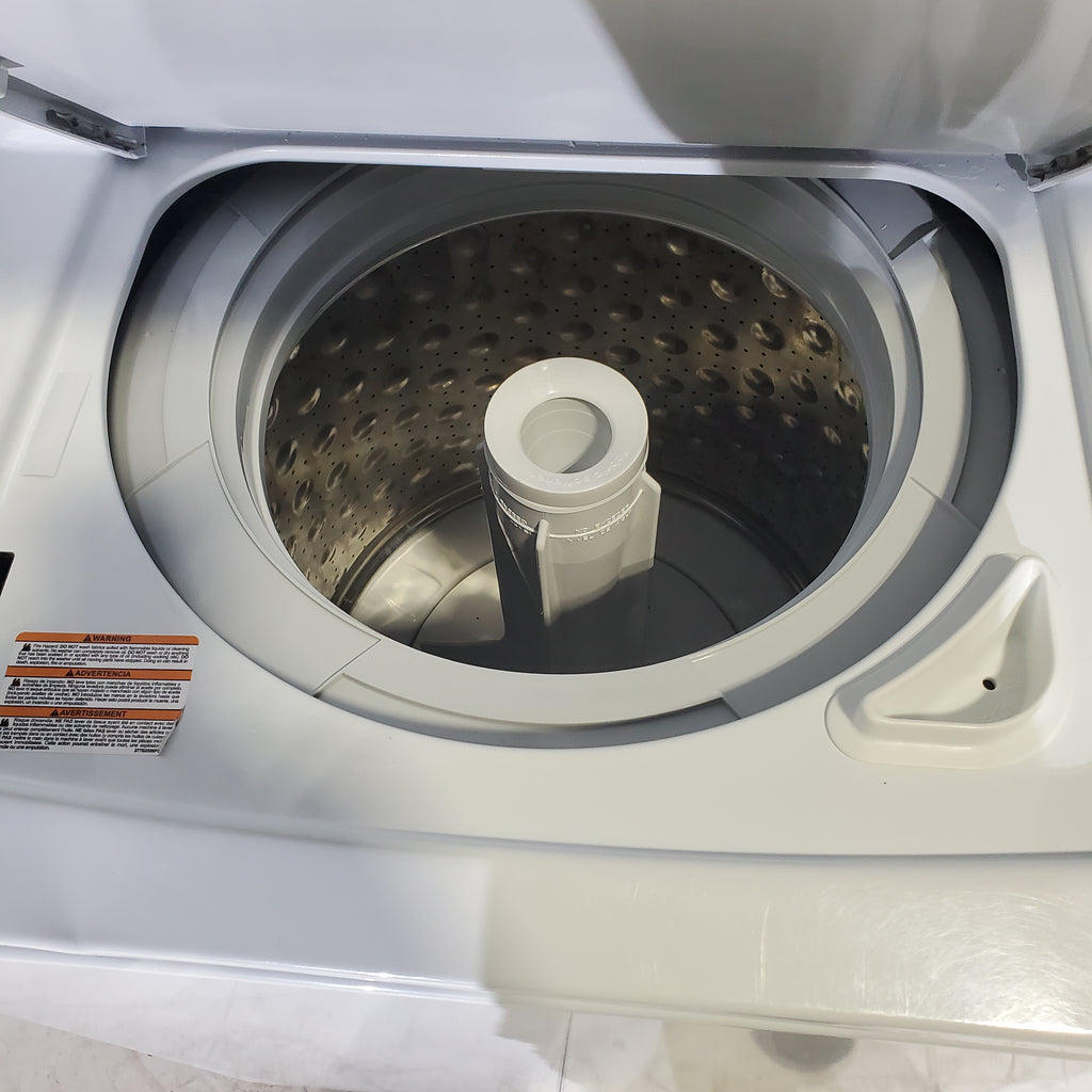 Pictures of 24 in. Wide GE Spacemaker Laundry Center with 2.3 cu. ft. Capacity Top Load Washing Machine and 4.4 cu. ft. Electric Dryer - Certified Refurbished - Neu Appliance Outlet - Discount Appliance Outlet in Austin, Tx