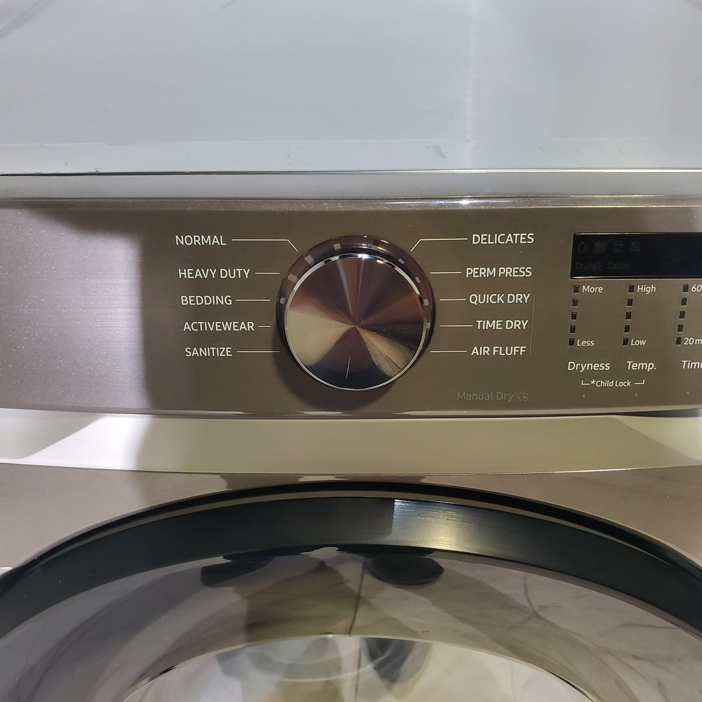 Pictures of Platinum Samsung 7.5 cu. ft. Frontload Electric Dryer with Sensor Dry - Scratch & Dent - Minor - Neu Appliance Outlet - Discount Appliance Outlet in Austin, Tx