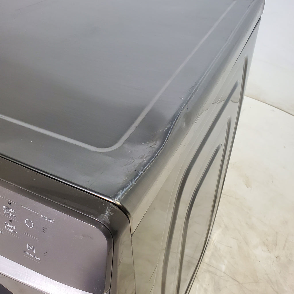 Pictures of Platinum Samsung 7.5 cu. ft. Frontload Electric Dryer with Sensor Dry - Scratch & Dent - Minor - Neu Appliance Outlet - Discount Appliance Outlet in Austin, Tx