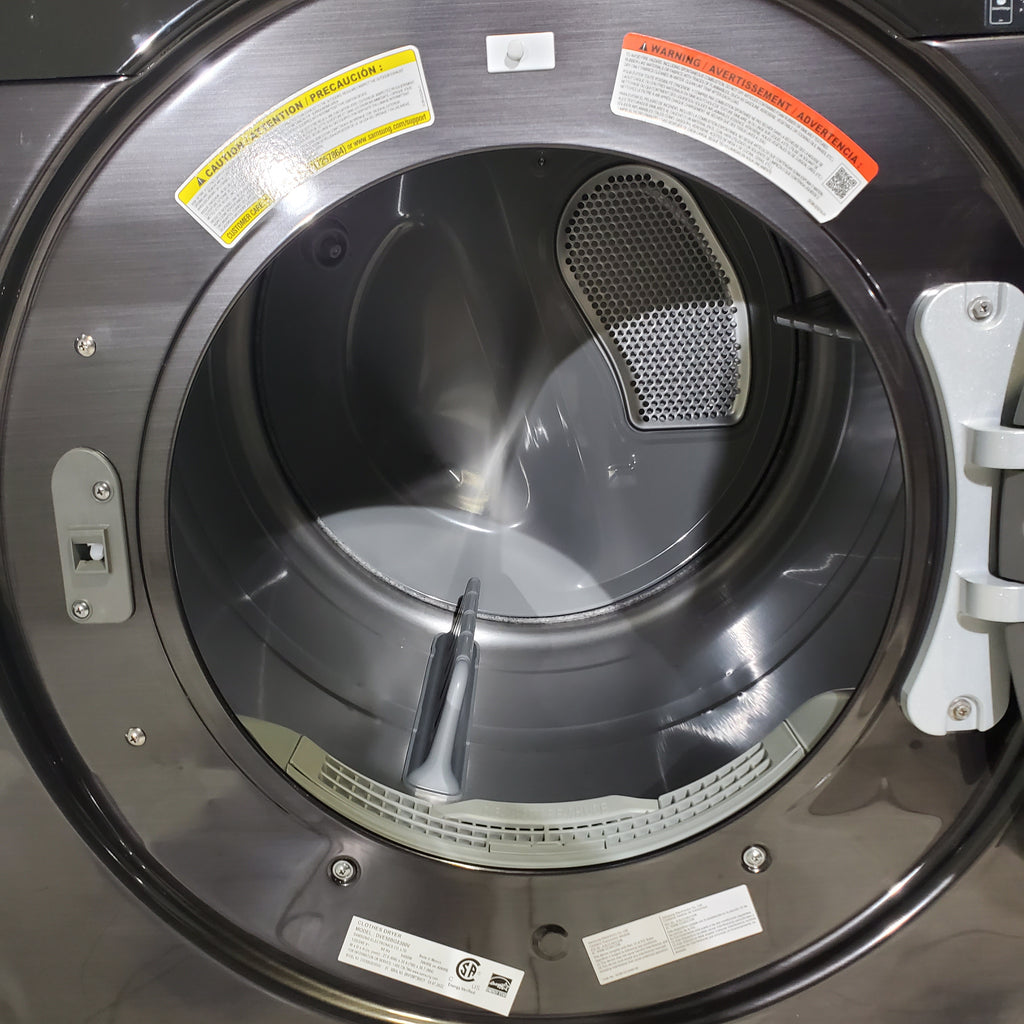Pictures of Brushed Black ENERGY STAR Samsung 7.5 cu. ft. Frontload Electric Dryer with Steam - Scratch & Dent - Minor - Neu Appliance Outlet - Discount Appliance Outlet in Austin, Tx