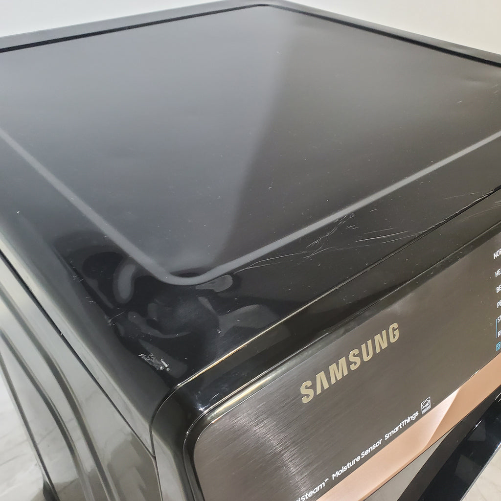 Pictures of Brushed Black ENERGY STAR Samsung 7.5 cu. ft. Frontload Electric Dryer with Steam - Scratch & Dent - Minor - Neu Appliance Outlet - Discount Appliance Outlet in Austin, Tx