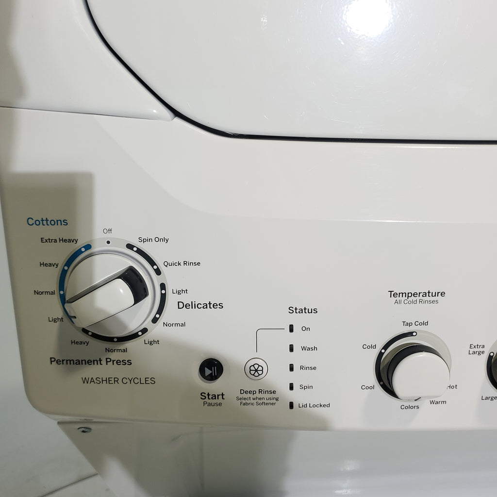 Pictures of GE 3.2 cu. ft. Washer and 5.9 cu. ft. Electric Dryer Laundry Center with Rotary- Electromagnetic Controls - Certified Refurbished - Neu Appliance Outlet - Discount Appliance Outlet in Austin, Tx