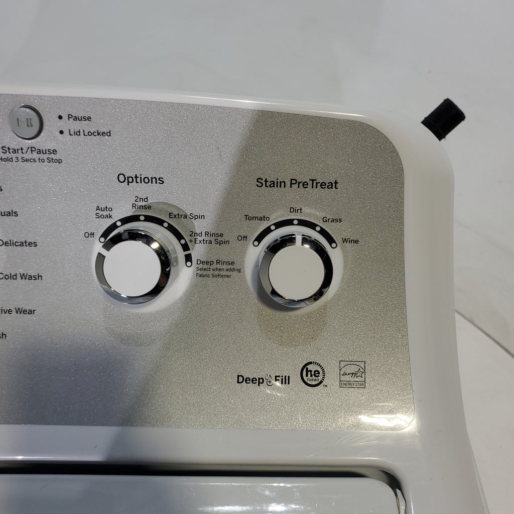 Pictures of ENERGY STAR GE. 4.2 cu. ft. Top Load Washing Machine with Stain Removal Guide and HE GE 7.2 cu. ft. Electric Dryer with HE Sensor Dry - Certified Refurbished - Neu Appliance Outlet - Discount Appliance Outlet in Austin, Tx