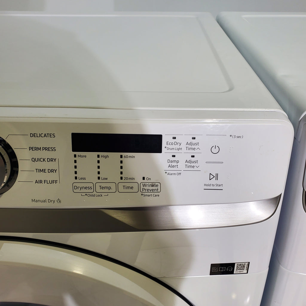 Pictures of ENERGY STAR Samsung 4.5 cu. ft. Front Load Washer with Vibration Reduction and Samsung 7.5 cu. ft. Front Load Gas with Sensor Dry and Interior Drum Light- Scratch & Dent - Minor - Neu Appliance Outlet - Discount Appliance Outlet in Austin, Tx