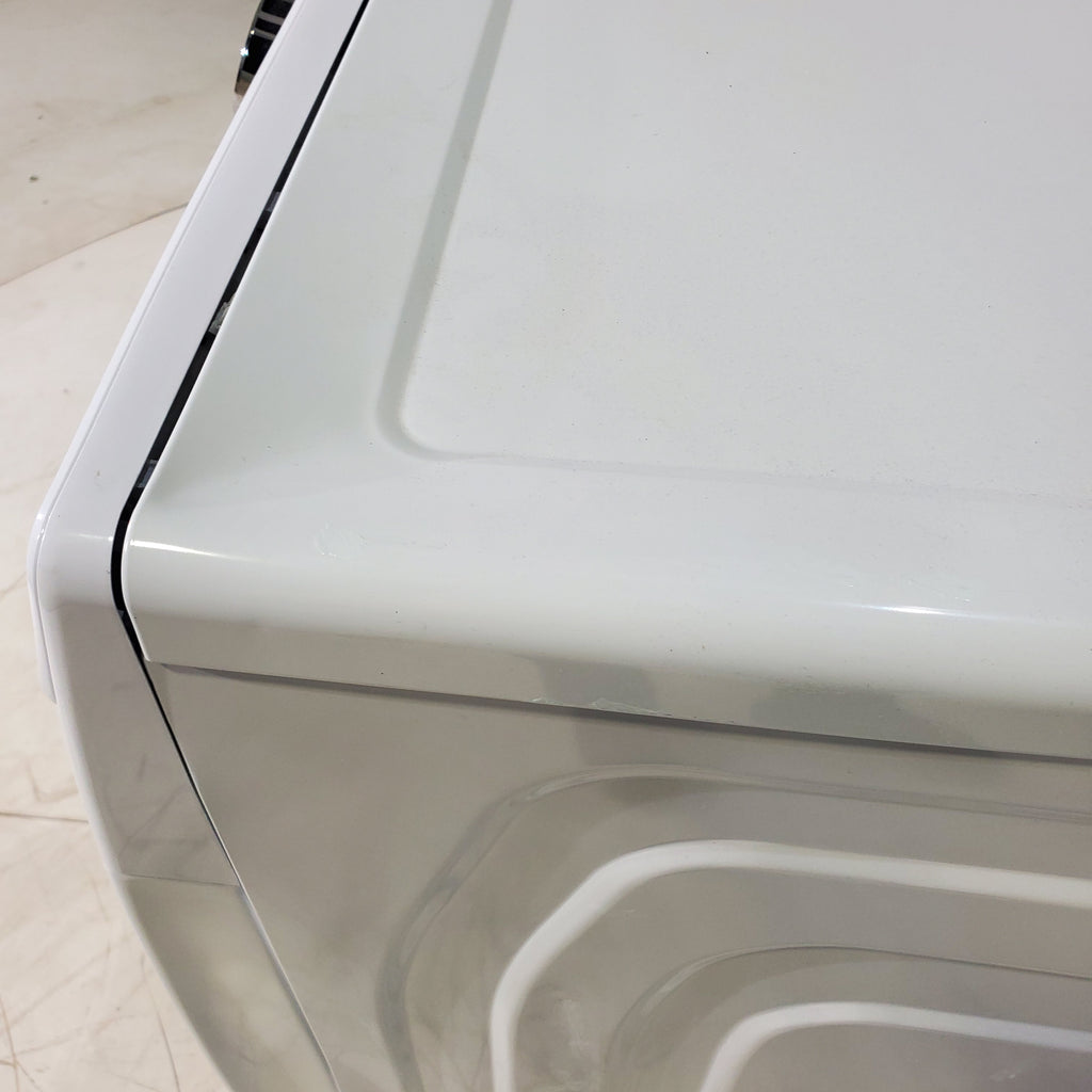 Pictures of White Samsung 7.5 cu. ft. Front Load Electric Dryer with Smart Care - Scratch and Dent - Minor - Neu Appliance Outlet - Discount Appliance Outlet in Austin, Tx