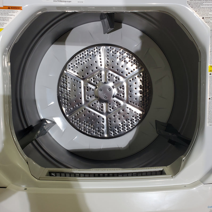 GE 3.8 cu. ft. Laundry Center Washer and 5.9 cu. ft. Electric Dryer with Electro-Mechanical Rotary Dial Controls - Scratch & Dent - Minor