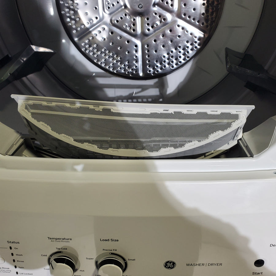 GE 3.8 cu. ft. Laundry Center Washer and 5.9 cu. ft. Electric Dryer with Electro-Mechanical Rotary Dial Controls - Scratch & Dent - Minor