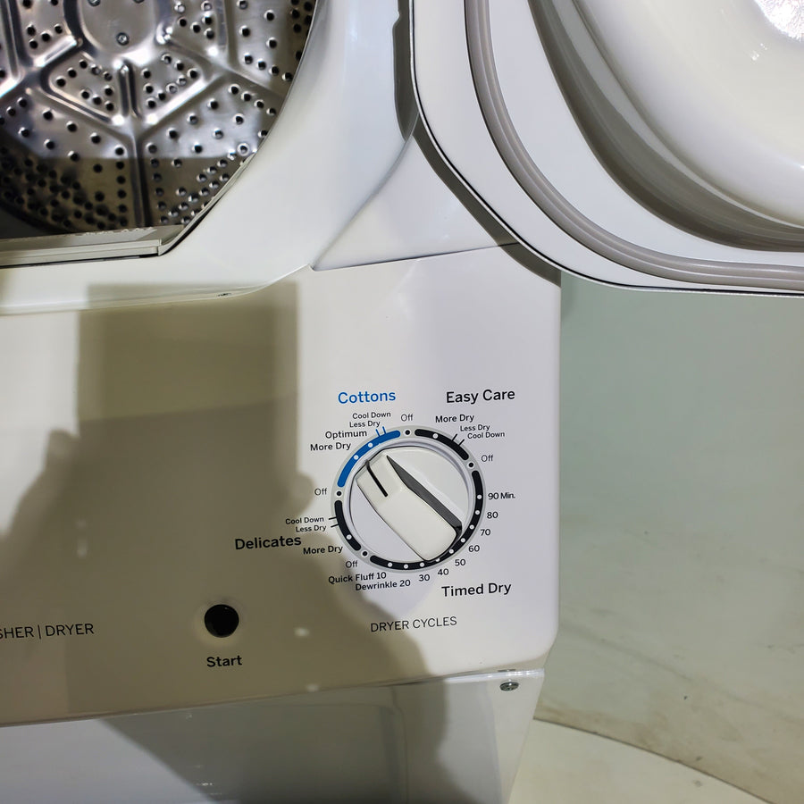 GE 3.8 cu. ft. Laundry Center Washer and 5.9 cu. ft. Electric Dryer with Electro-Mechanical Rotary Dial Controls - Scratch & Dent - Minor