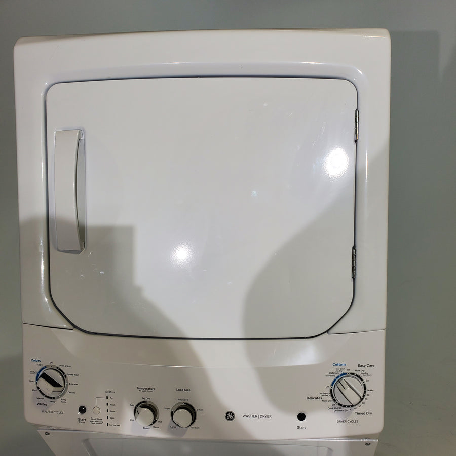 GE 3.8 cu. ft. Laundry Center Washer and 5.9 cu. ft. Electric Dryer with Electro-Mechanical Rotary Dial Controls - Scratch & Dent - Minor