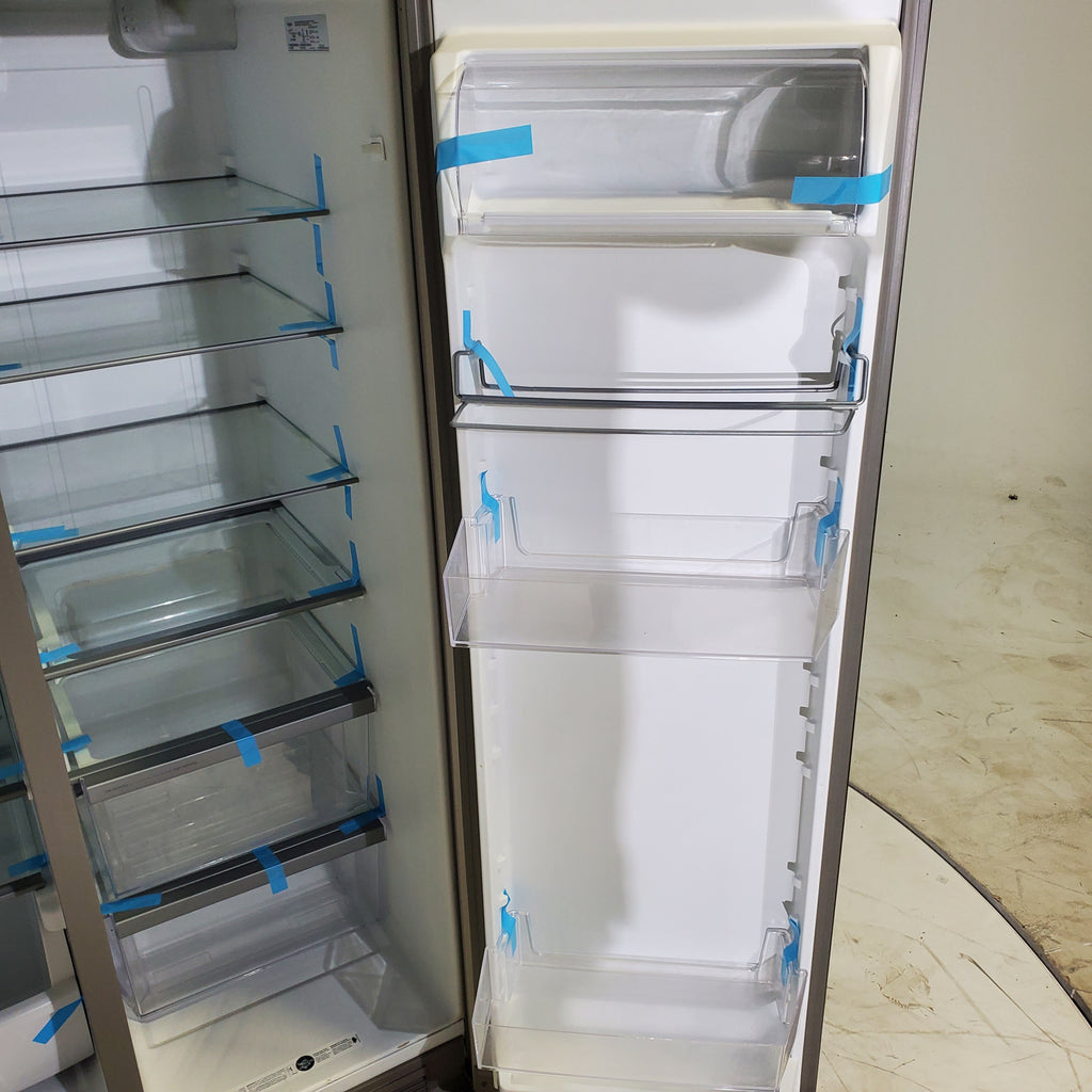 Pictures of 33 in. Wide Fingerprint-Resistant Stainless Steel Whirlpool 21.4 cu. ft. Side by Side Refrigerator with In Door Ice and Water Dispenser - Certified Refurbished - Neu Appliance Outlet - Discount Appliance Outlet in Austin, Tx