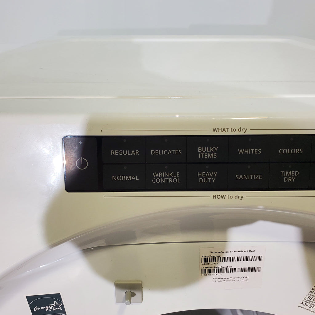 Pictures of Whirlpool ENERGY STAR 4.5 Cu. Ft. Front Load Washer with Quick Wash Cycle and 7.4 Cu. Ft. ENERGY STAR Electric Wrinkle Shield Dryer with Advanced Moisture Sensing - Scratch and Dent - Minor - Neu Appliance Outlet - Discount Appliance Outlet in Austin, Tx