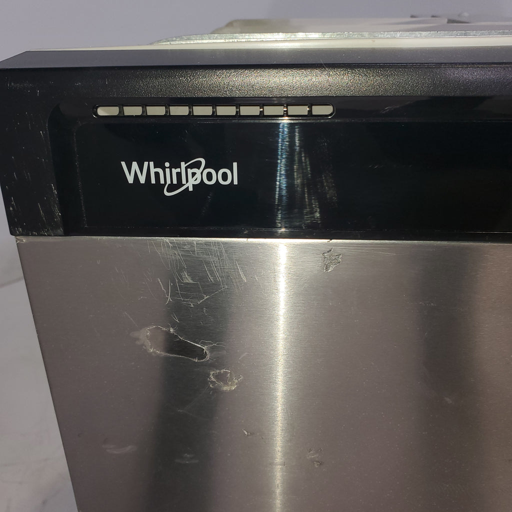 Pictures of Standard 24 in Width Stainless Steel ENERGY STAR Whirlpool Built In Dishwasher with 1-Hour Wash Cycle - Scratch & Dent - Minor - Neu Appliance Outlet - Discount Appliance Outlet in Austin, Tx