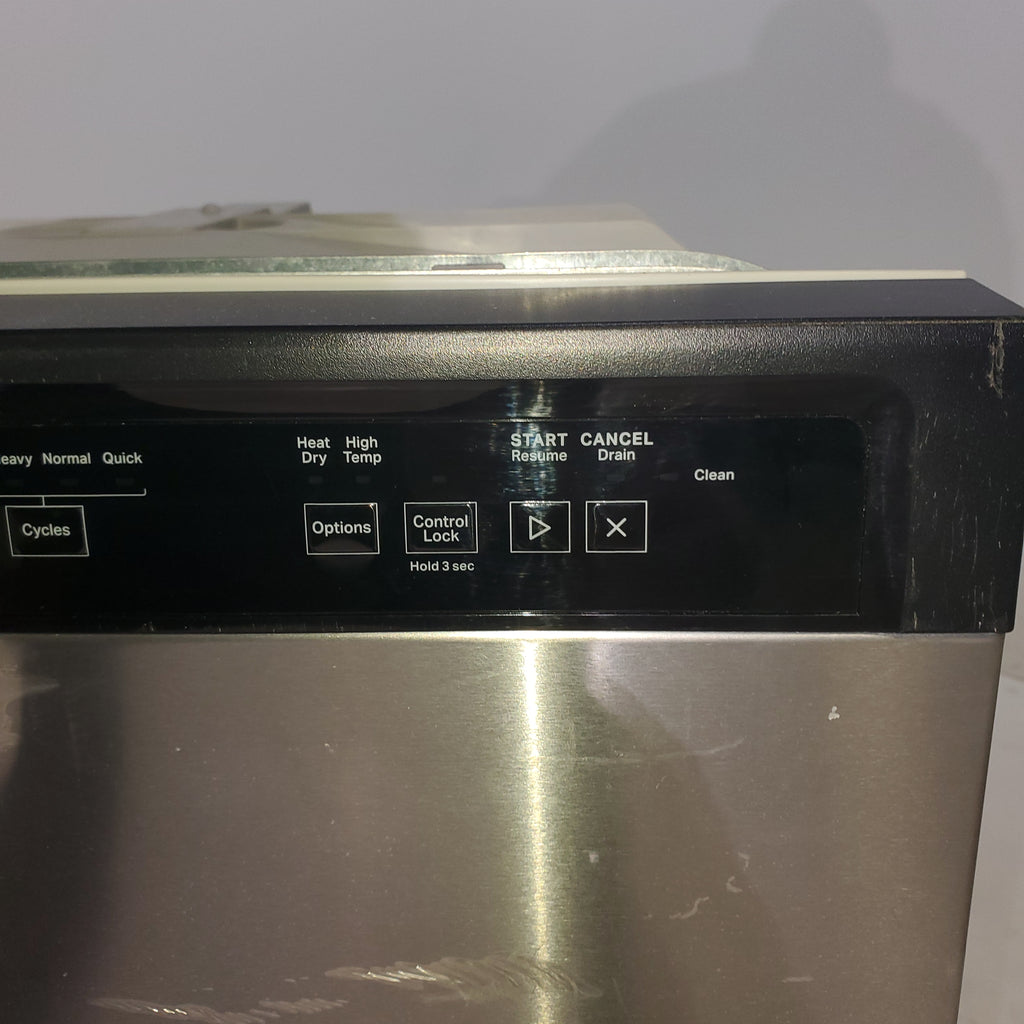 Pictures of Standard 24 in Width Stainless Steel ENERGY STAR Whirlpool Built In Dishwasher with 1-Hour Wash Cycle - Scratch & Dent - Minor - Neu Appliance Outlet - Discount Appliance Outlet in Austin, Tx