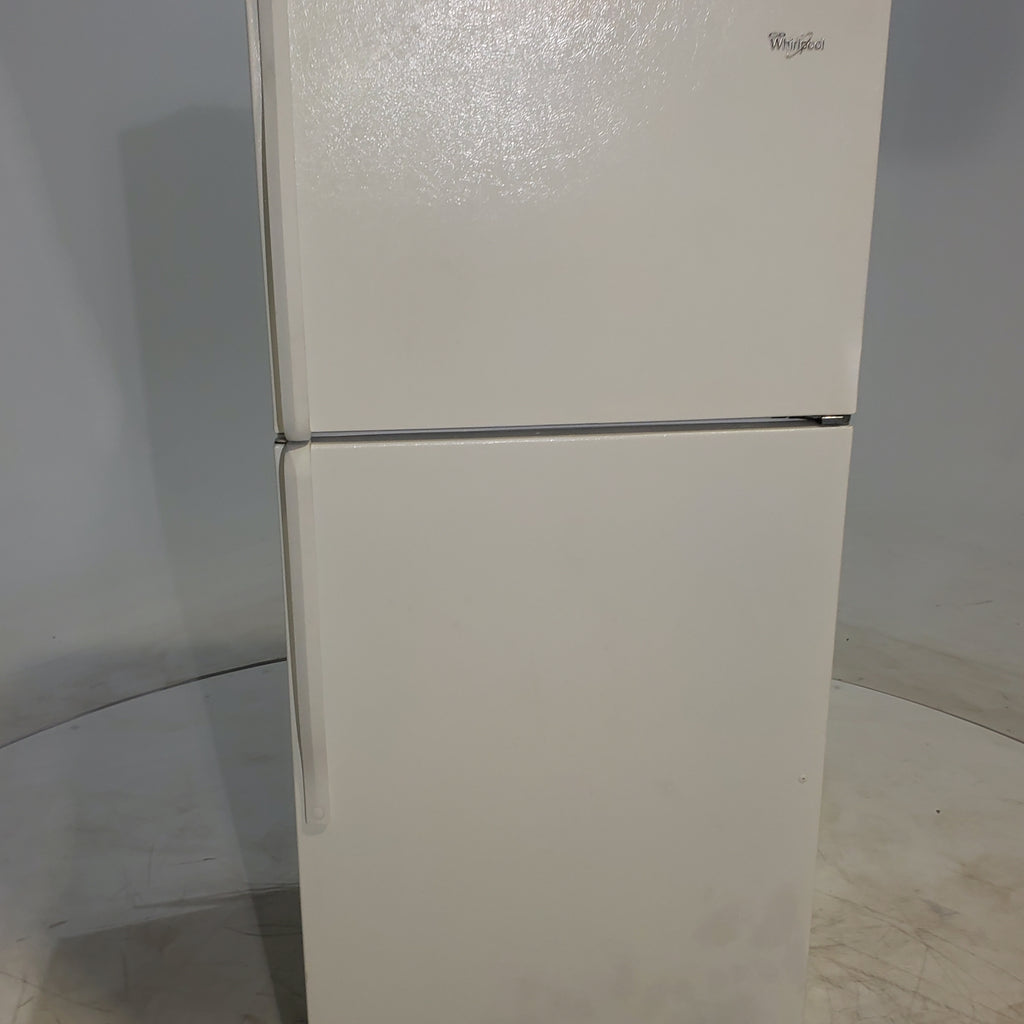 Pictures of 28" Wide White Whirlpool 14 cu ft Top Freezer and Bottom Refrigerator - Certified Refurbished - Neu Appliance Outlet - Discount Appliance Outlet in Austin, Tx