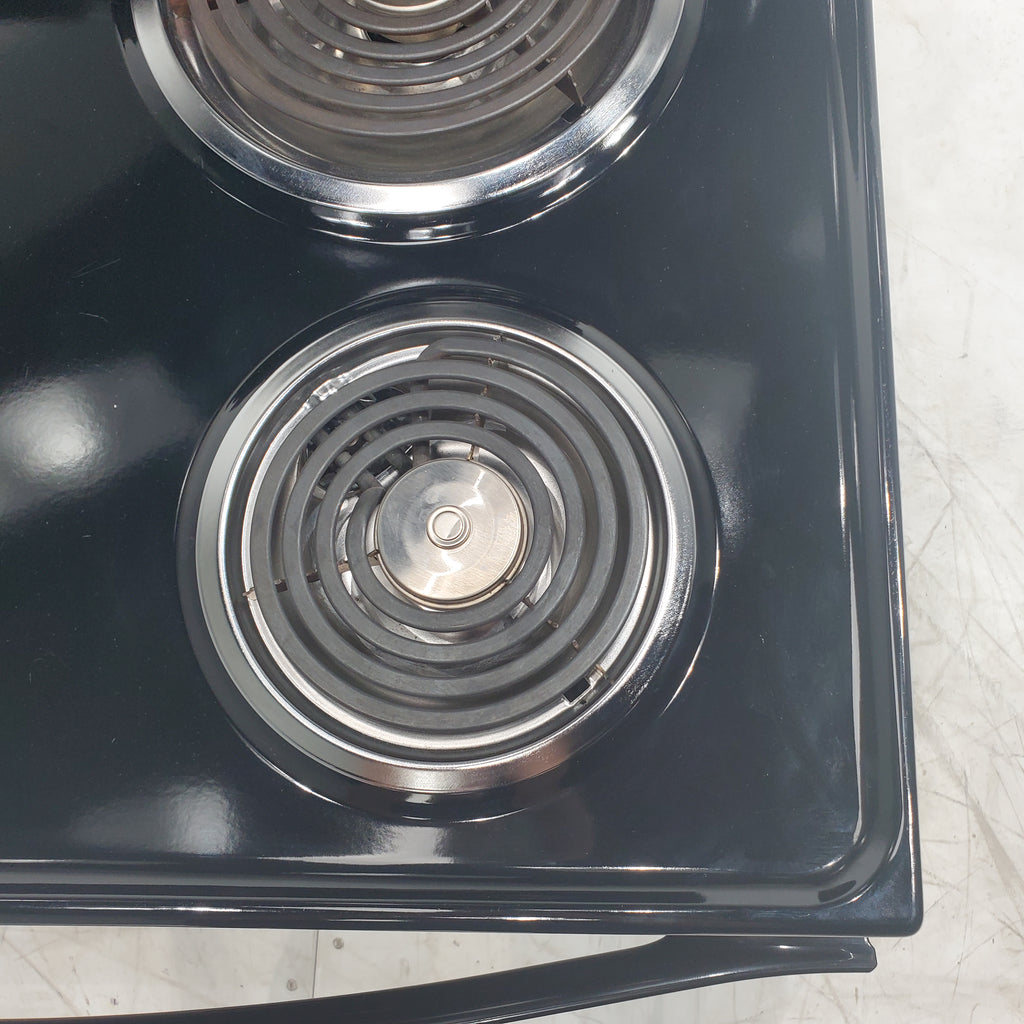 Pictures of Counter Depth Black Whirlpool 4.8 cu. ft. Freestanding 4 Heating Element Electric Range with Digital Display - Certified Refurbished - Neu Appliance Outlet - Discount Appliance Outlet in Austin, Tx